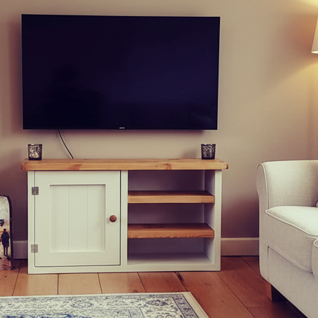 Rustic TV Stand Painted