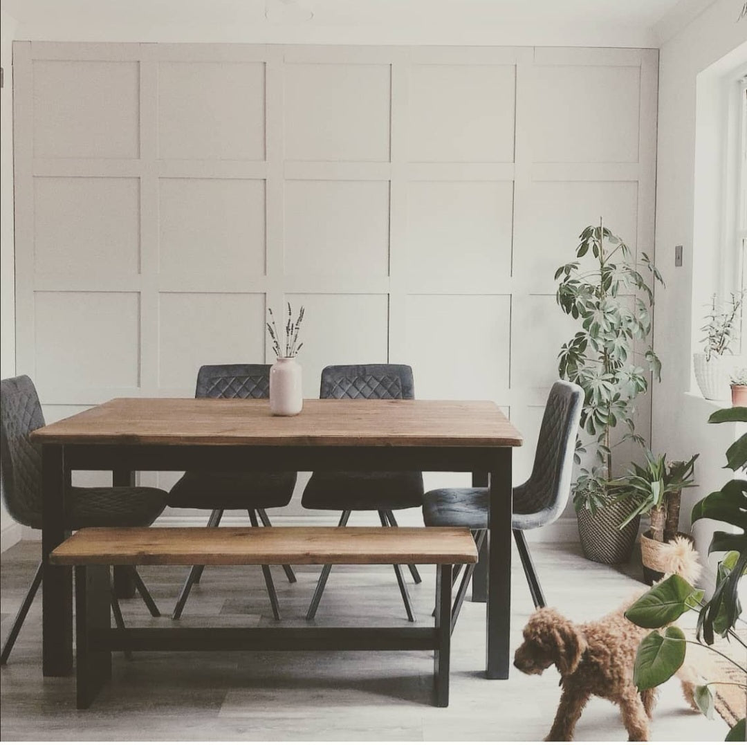 Dining Table, Bench & 4 Chair Set