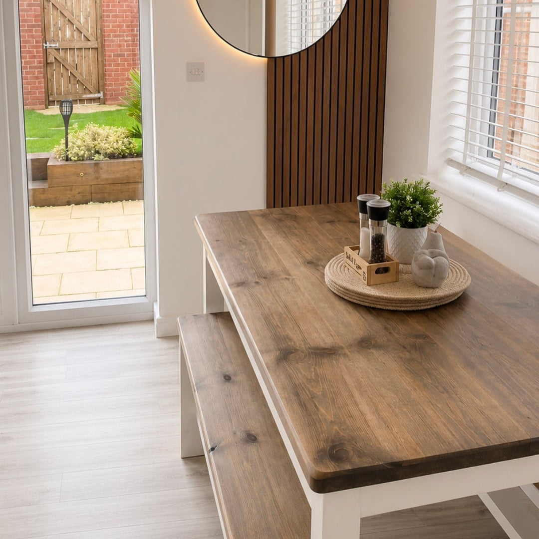 Slim Dining Table and 2 Benches
