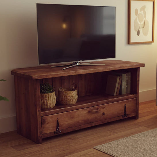 Rustic Corner TV Unit