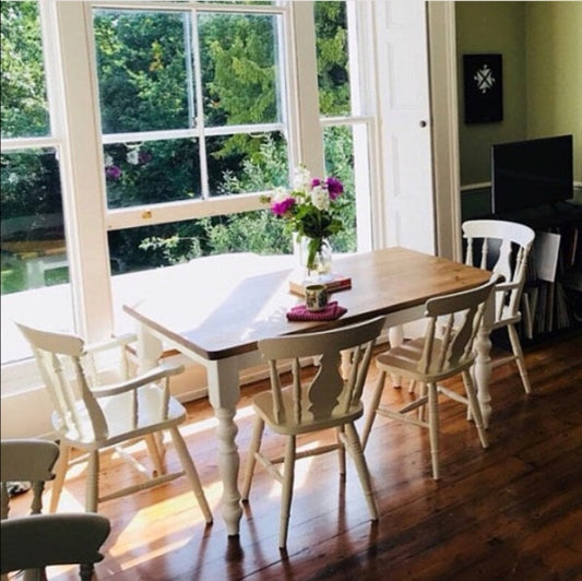 Curvy Farmhouse Dining Table