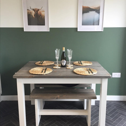 Slim Dining Table & 2 Bench Set