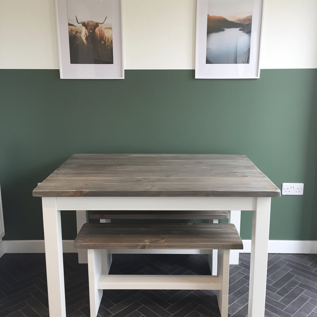 Slim Dining Table & 2 Bench Set