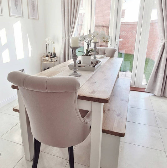 Slim Dining Table & 2 Bench Set