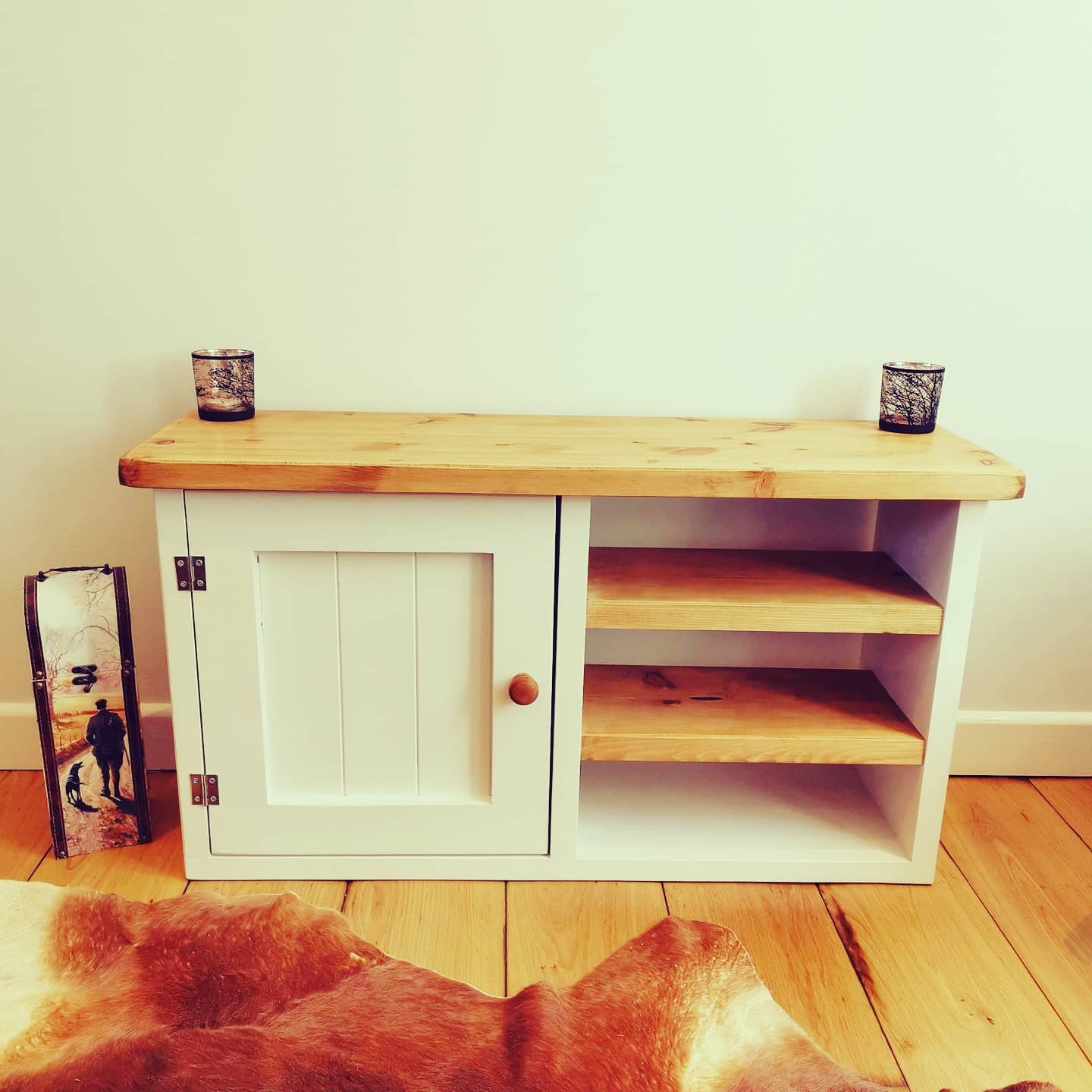 Rustic TV Stand Painted
